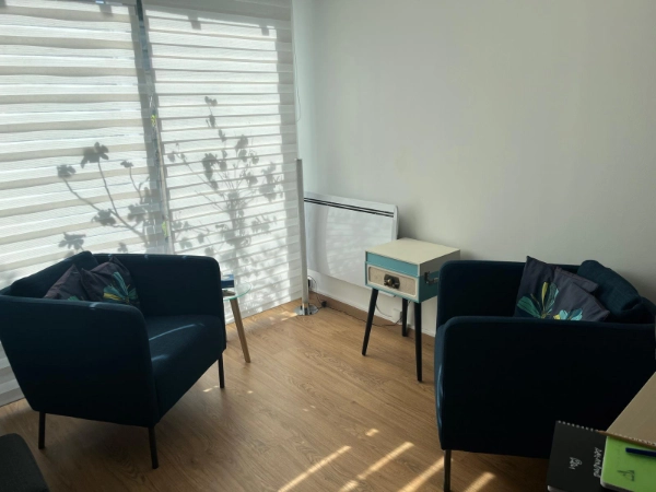 Coin des patients dans le bureau de Natalie Djambas - Psychothérapeute Gestalt